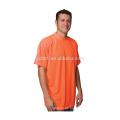 Heiße verkaufende hohe Sichtbarkeit Fluo orange Sicherheits-T-Shirt farbenreiche Breathable kurze Hülsen-Arbeitskleidung mit fertigen Logo-Drucken besonders an